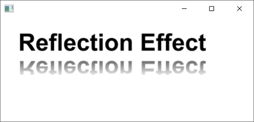 JavaFX Reflection effect on a Text control.