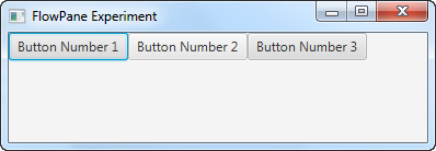 A JavaFX FlowPane added to the scene graph