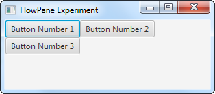 A JavaFX FlowPane added to the scene graph