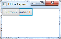 A JavaFX Group component with two buttons added to the scene graph