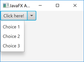 A JavaFX SplitMenuButton.