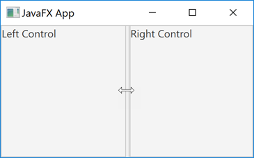 JavaFX SplitPane screenshot.