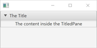 JavaFX TitledPane screenshot.