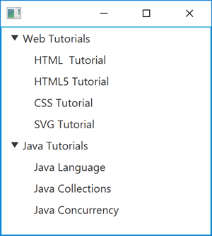 A JavaFX TreeView that hides its root TreeItem