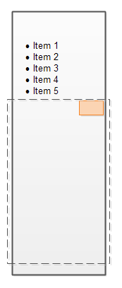 A website as displayed on a mobile device screen, with the top menu always visible.