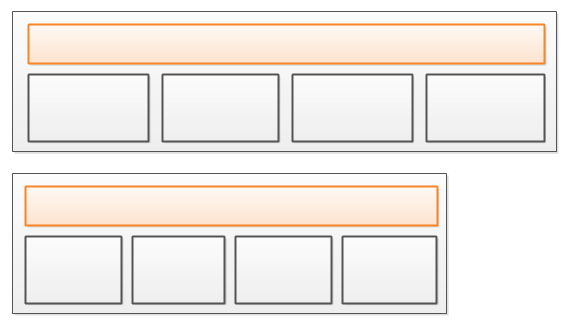 A website with content blocks which are resized to fit the width of the device screen.